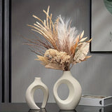 Hollow Nordic Modern Ceramic Vase - Set of 2