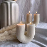 U-Shaped Geometric Scented Candle