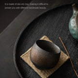 Japanese Style Handmade Stoneware Tea Cup & Bowl