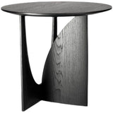 Solid Wood Geometric Side Table