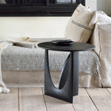 Solid Wood Geometric Side Table