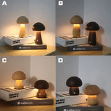 Night Light Wooden Mushroom