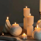 Striped Column Candles