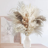 Natural Pampas & Dried Flowers Bouquet - 80pcs