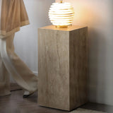 Beige Travertine Side Table