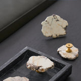 Natural White Turquoise Marble Handle & Hooks