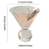 Beaded Martini Glass