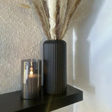 Striped Fluted Vase