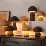 Night Light Wooden Mushroom