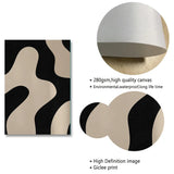 Modern Abstract Beige & Black Prints