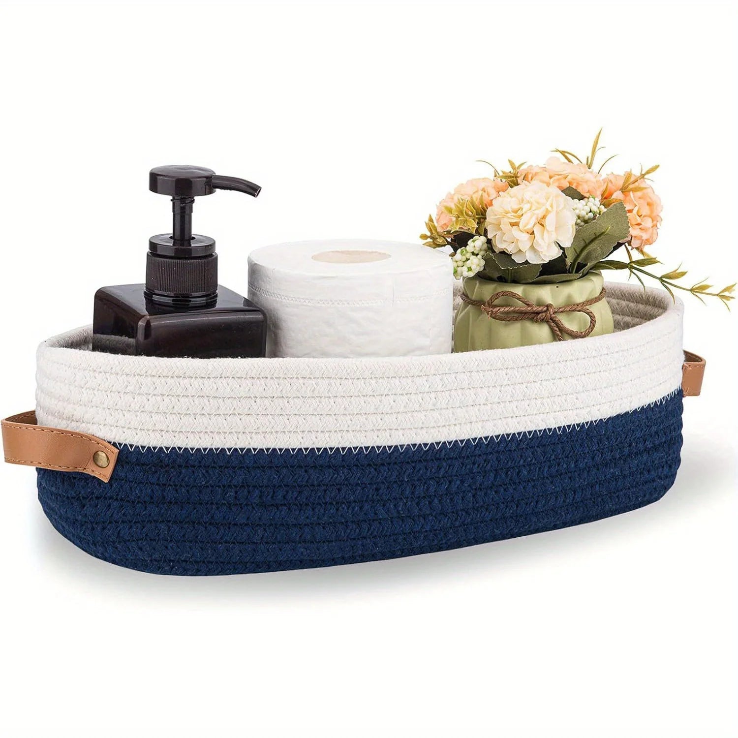 Oval Woven Bathroom Storage Basket