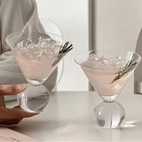 Beaded Martini Glass