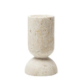 Cylindrical Stone Statues & Candle Holders