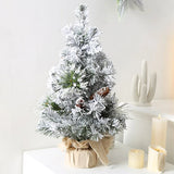 Desktop Mini Flocked Christmas Trees