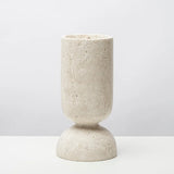 Cylindrical Stone Statues & Candle Holders