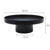 Round Black Pedestal Tray