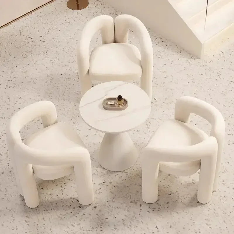 Assembled Modern Pouf Vanity Chair